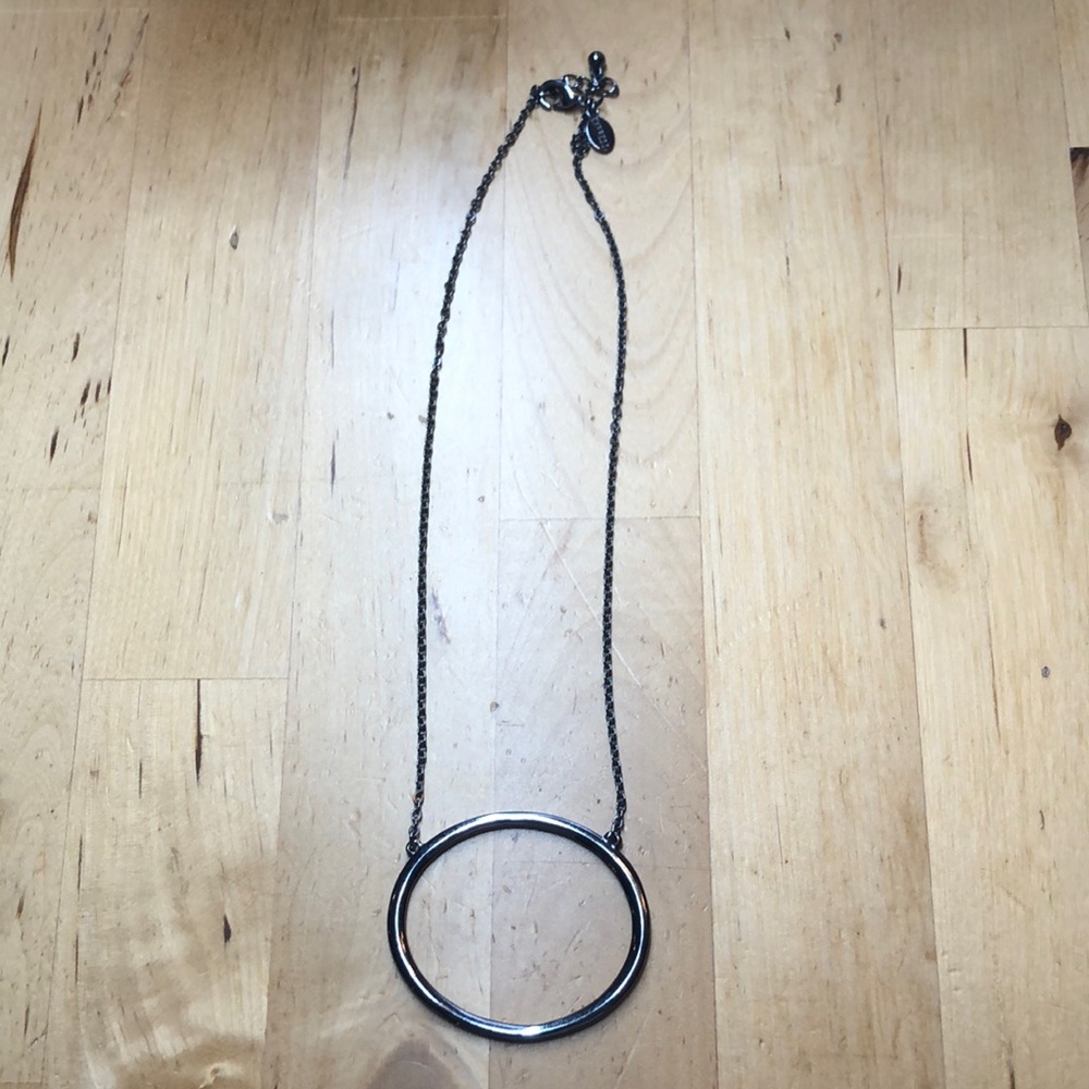 Gunmetal necklace.